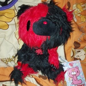 Gloomy Bear Mori Chack Black & Red Hanging Plush